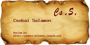 Csobai Salamon névjegykártya